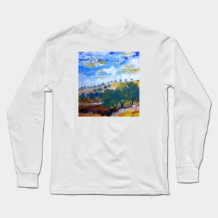 Beyond the hills of olive trees Long Sleeve T-Shirt